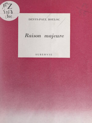 cover image of Raison majeure